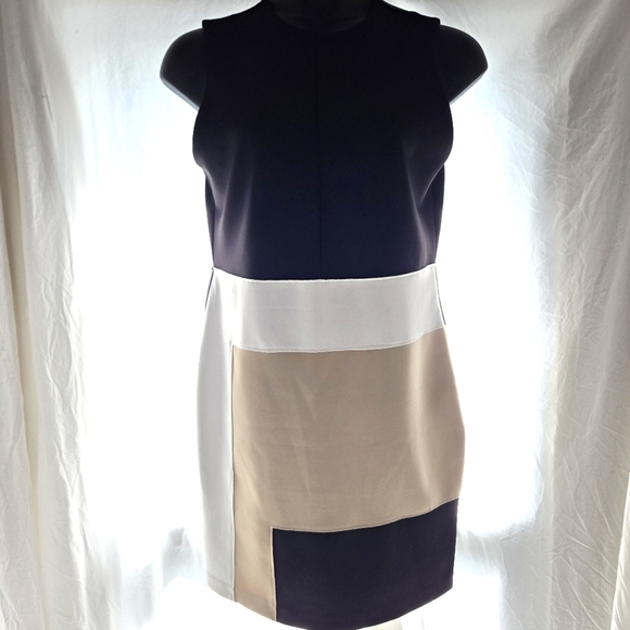 Retro REED Color Block Scuba Dress EUC - Picture 1 of 10